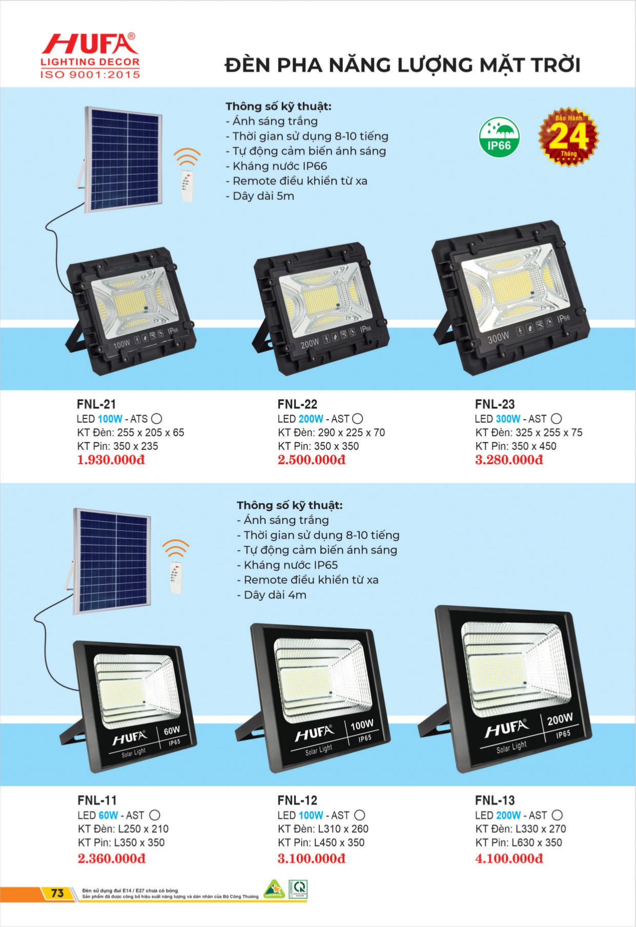 Bảng giá đèn LED HUFA 2026